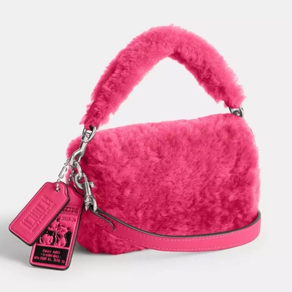 COACH The Lil Nas X Drop Tabby in Bright Fuschia Shearling - Picture 2 of 7